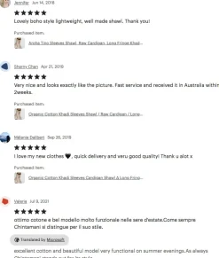 Cotton Sleeves Shawl / Beige