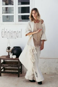 Cotton Wrap Cardigan / Off White