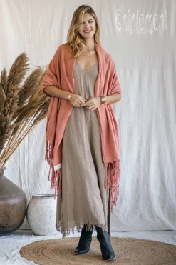 Cotton Wrap Shawl / Soft Pink