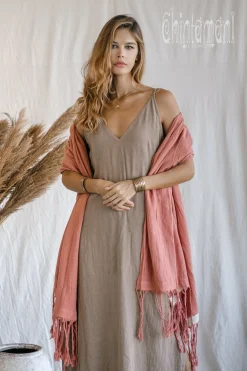 Cotton Wrap Shawl / Soft Pink