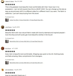 Cotton Wrap Skirt / Beige