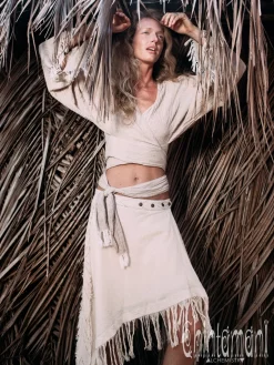 Cotton Wrap Skirt / Off White