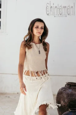 Cotton Wrap Skirt / Off White