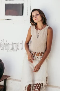 Cotton Wrap Skirt / Off White