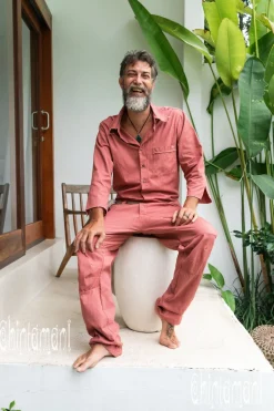 Coverall Jumpsuit / Raspberry Pink