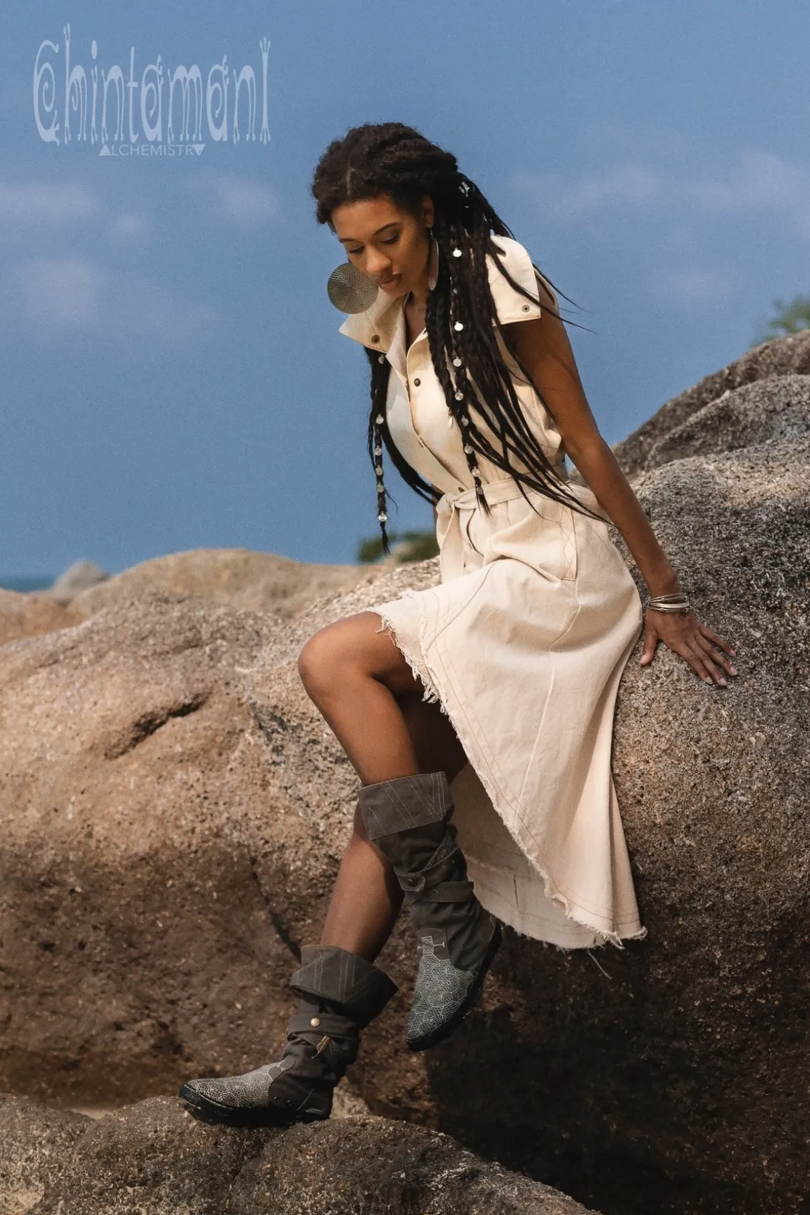 Denim Frock Vest / Off White