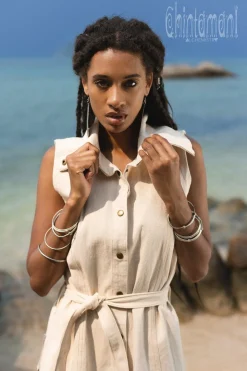 Denim Frock Vest / Off White