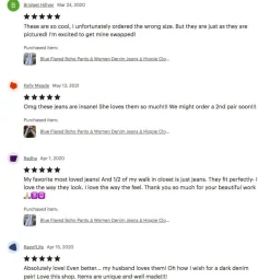 Flared Denim Pants / Blue