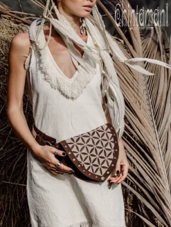 Flower Waist Bag / Brown