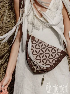 Flower Waist Bag / Brown