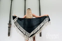 Fringe Boho Shawl / Black