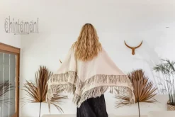 Fringe Boho Shawl / Off White