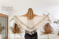 Fringe Boho Shawl / Off White