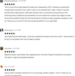 Fringe Boho Shawl / Off White