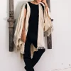 Fringe Linen Kimono / Off White Cream