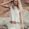 Fringe Tank Top / Off White