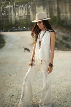 Fringe Tank Top / Off White