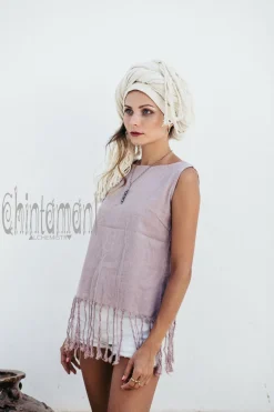 Fringe Tank Top / Purple