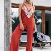Fringed Jumpsuit / Red Ochre