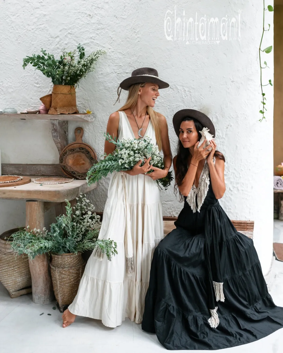 Fringed Maxi Dress / Black