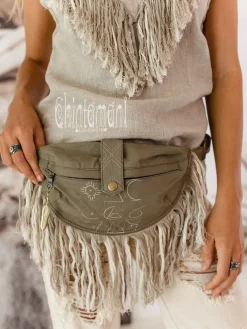 Fringy Banana Bag / Army Green