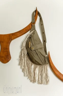 Fringy Banana Bag / Army Green