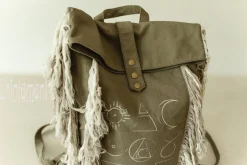 Fringy RollTop Backpack / Army Green