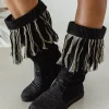 Fringy Tribal Boots / Black