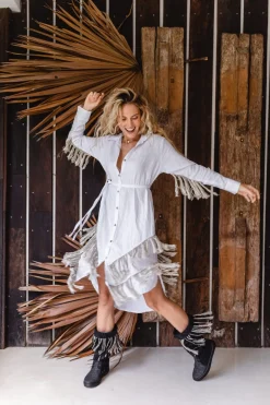 Fringy Tribal Boots / Black