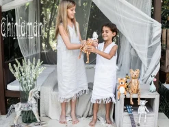 Girls Linen Dress / Grey