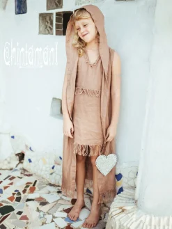Girls Linen Tunic / Dusty Pink