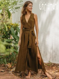 Goan Wrap Dress / Brown
