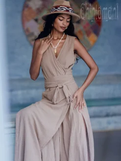 Goan Wrap Dress / Coffee