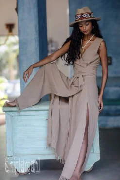 Goan Wrap Dress / Coffee