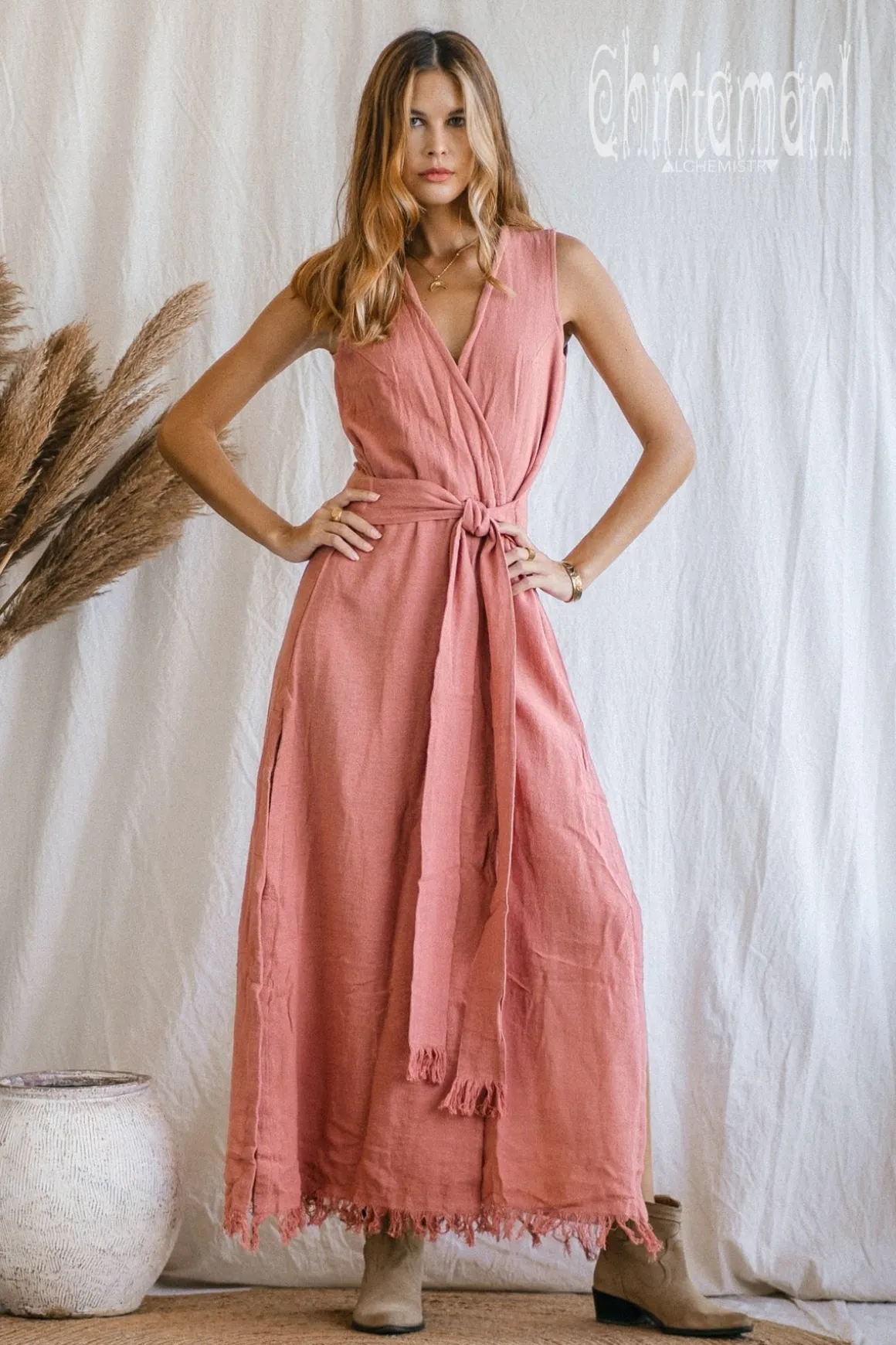 Goan Wrap Dress / Pink