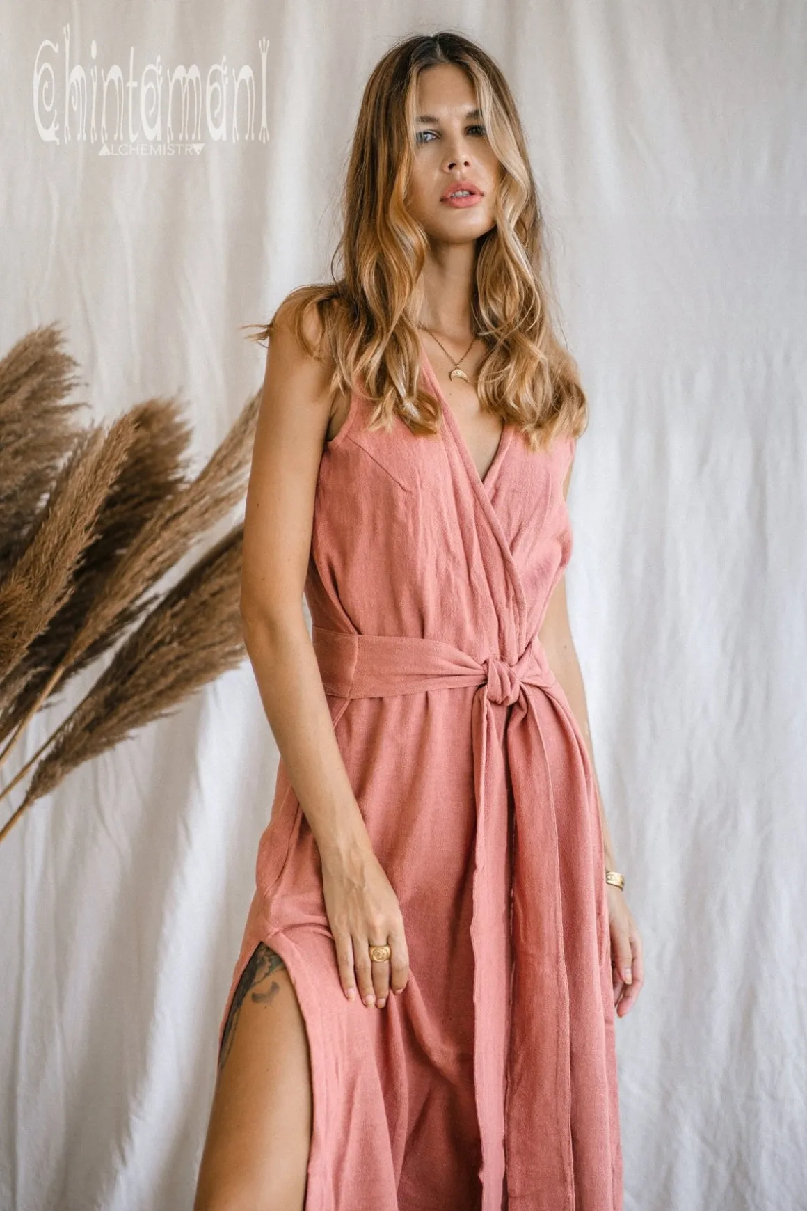 Goan Wrap Dress / Pink