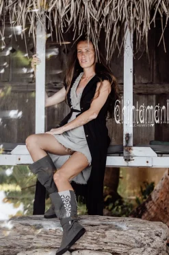 High Flower Boots / Grey