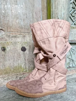 High Tribal Boots / Beige