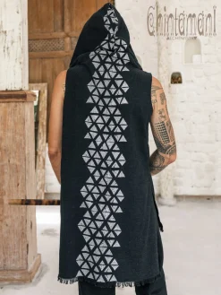 Hooded Printed Shirt / Black