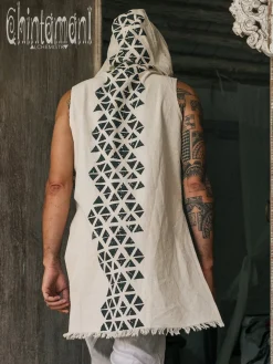 Hooded Printed Shirt / Off White