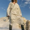 Huge Raw Cotton Mens Wrap Cardigan Coat / Kimono Cloak or Cape / Aroha Atua Off White