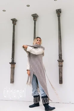 Jacquard Cotton Coat / Black & White