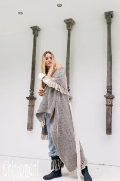 Jacquard Cotton Coat / Black & White