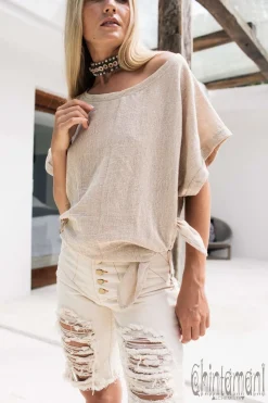 Linen & Silk Shirt / Beige