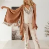 Linen Fringed Kimono / Dusty Pink