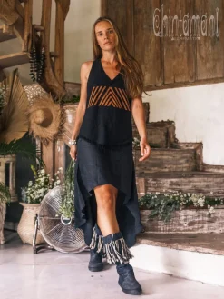 Linen Rayon Top / Black