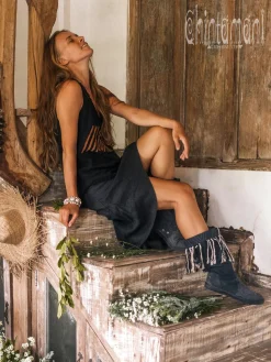 Linen Rayon Top / Black