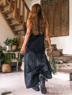 Linen Rayon Top / Black