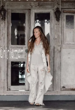 Linen Rayon Top / Grey