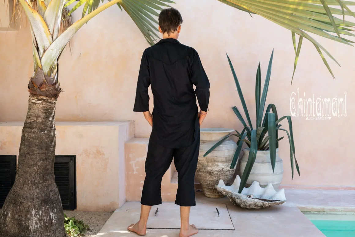 Linen Short Pants / Black